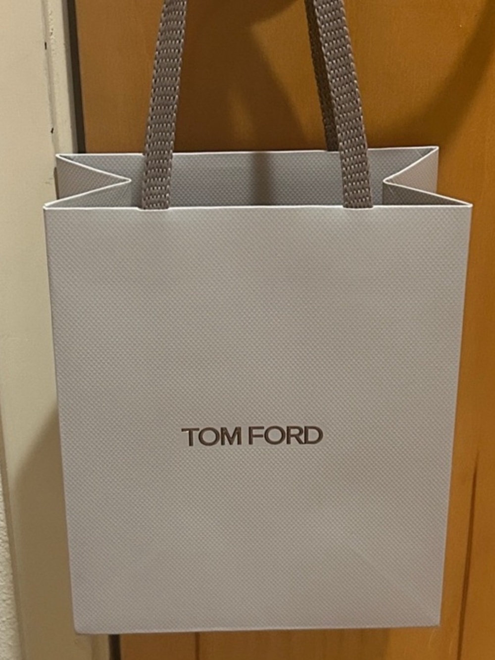 Tom Ford Luxury Small Silver Gift Bag W/Cloth Handles / Used Once / Authentic